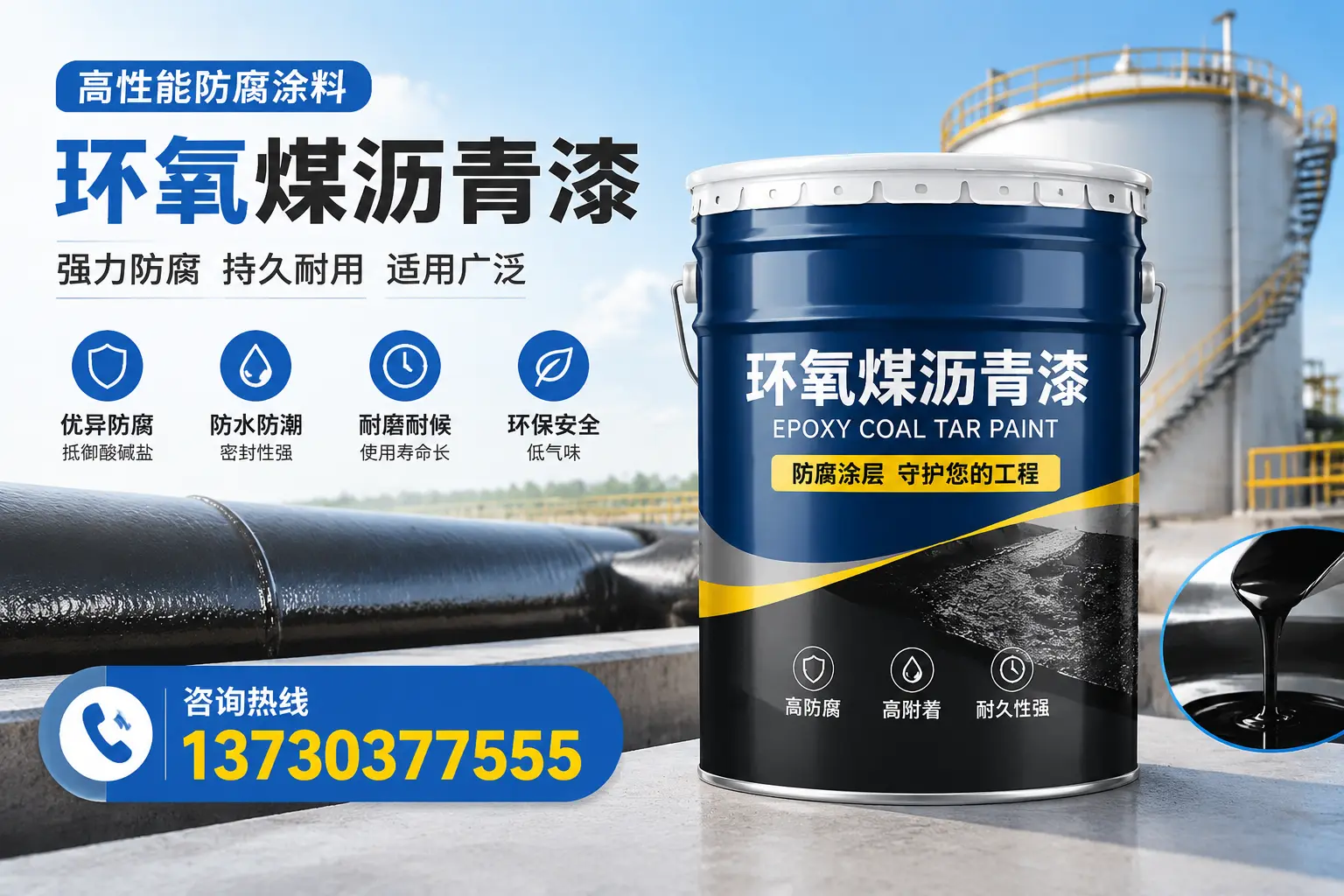 环氧煤沥青漆的耐久性分析,适合兰州的使用场景